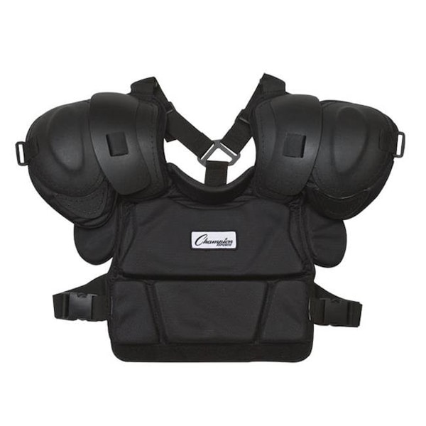 Champion Sports P190 12 in. Pro Style Low Rebound Foam Umpires Chest Protector; Black P190 - main